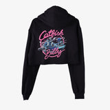WOMENS NEON CROP HOODIE